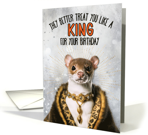 Birthday Stoat King card (1780308)