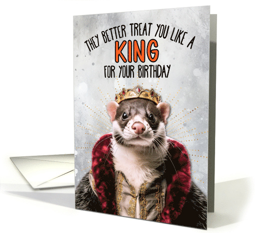 Birthday Ferret King card (1780316)