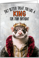 Birthday Ferret King card