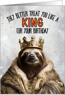 Birthday Sloth King card