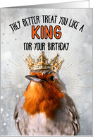Birthday Robin King card