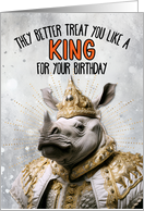 Birthday Rhino King card