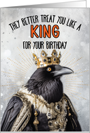 Birthday Raven King card