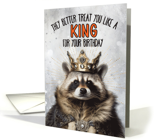 Birthday Raccoon King card (1780418)