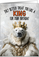 Birthday Polar bear King card