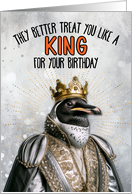 Birthday Penguin King card