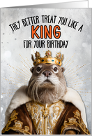 Birthday Otter King card