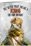 Birthday Iguana King card