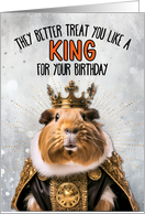 Birthday Guinea Pig King card