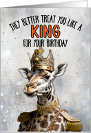 Birthday Giraffe King card