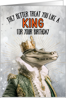 Birthday Crocodile King card