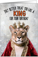 Birthday Cougar King card