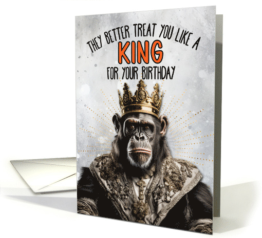 Birthday Chimpanzee King card (1780612)