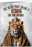 Birthday Cheetah King card