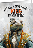 Birthday Chameleon King card
