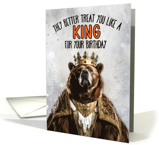 Birthday Brown bear King card (1780622)