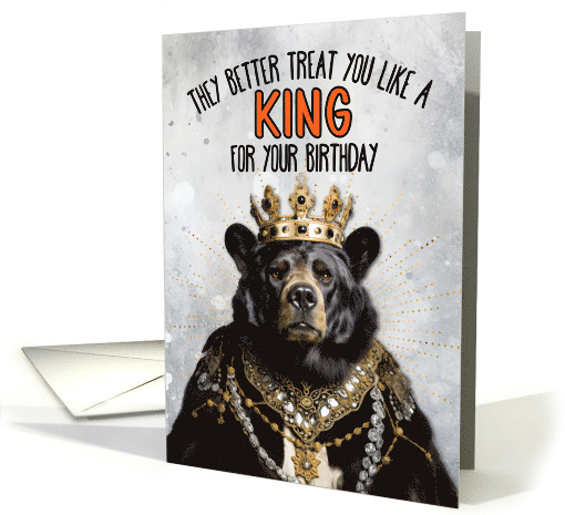 Birthday Black bear King card (1780624)