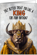 Birthday Bison King card