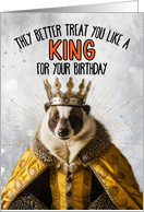 Birthday Badger King card