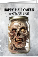 Mom Zombie in a Jar Halloween card