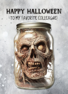 Colleague Zombie in a Jar Halloween