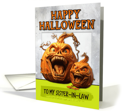 Sister in Law Scary Pumpkins Halloween card (1782136)