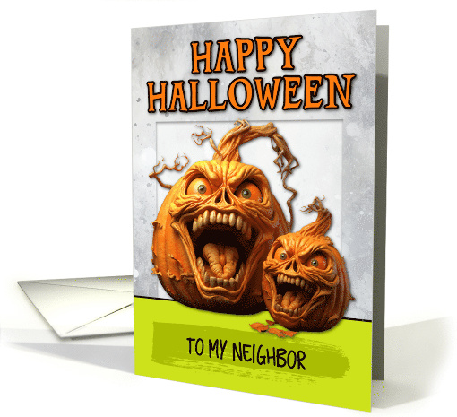 Neighbor Scary Pumpkins Halloween card (1782164)