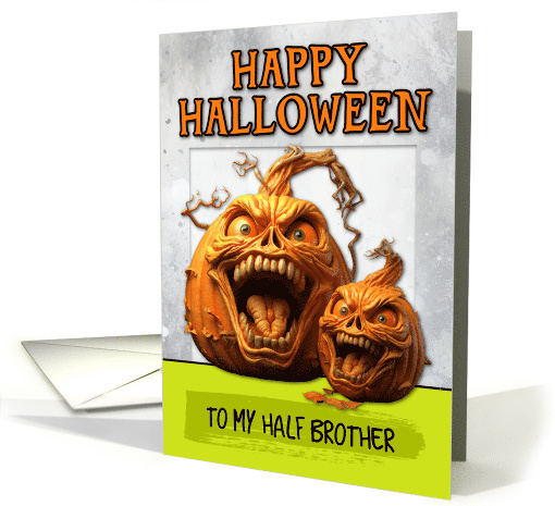 Half Brother Scary Pumpkins Halloween card (1782186)