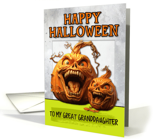 Great Granddaughter Scary Pumpkins Halloween card (1782204)