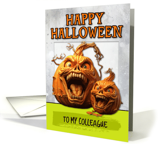 Colleague Scary Pumpkins Halloween card (1782336)