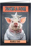Dad Encouragement Star Piglet card