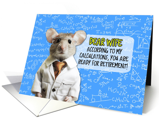 Wife Retirement Congratulations Math Mouse card (1782606)