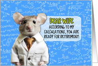 Wife Retirement Congratulations Math Mouse card