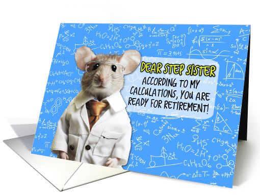 Step Sister Retirement Congratulations Math Mouse card (1782610)