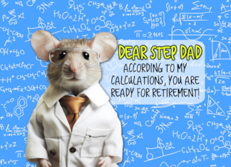 Step Dad Retirement Congratulations Math Mouse
