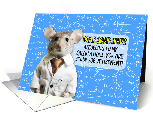 Godfather Retirement Congratulations Math Mouse card (1782646)