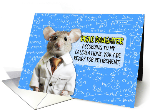 Daughter Retirement Congratulations Math Mouse card (1782652)