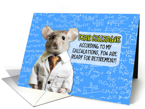 Colleague Retirement Congratulations Math Mouse card (1782660)