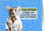 Boyfriend Retirement Congratulations Math Mouse card