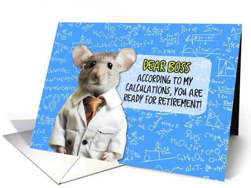 Boss Retirement Congratulations Math Mouse card (1782668)
