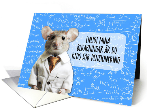 Swedish Retirement Congratulations Math Mouse card (1782670)
