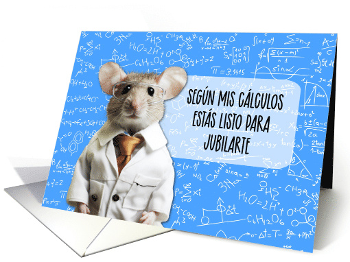 Spanish Retirement Congratulations Math Mouse card (1782672)