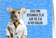 Norwegian Retirement Congratulations Math Mouse card