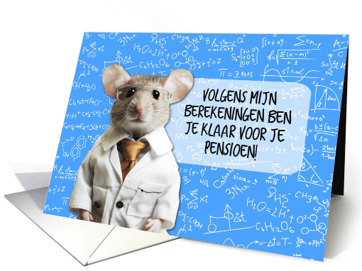 Dutch Retirement Congratulations Math Mouse card (1782686)