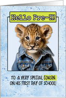 Cousin First Day in Pre-K Lion Cub card