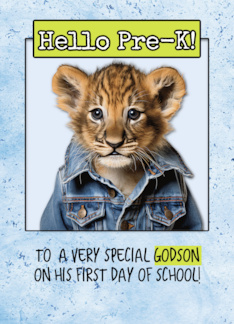 Godson First Day in Pre-K Lion Cub