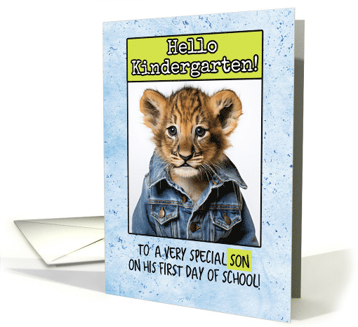 Son First Day in Kindergarten Lion Cub card (1786252)