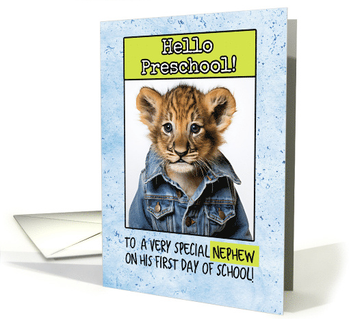 Nephew First Day in Preschool Lion Cub card (1786268)