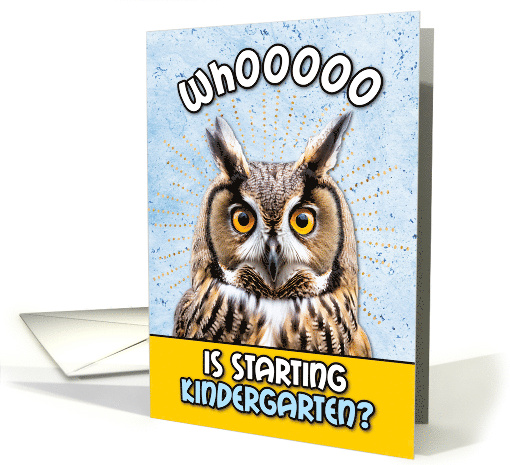 First Day in Kindergarten Owl card (1786304)