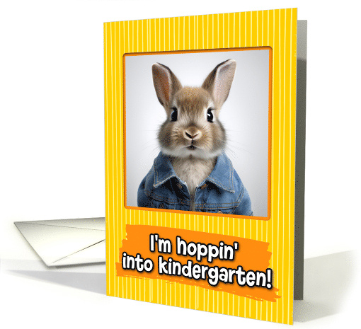 First Day in Kindergarten Bunny card (1786374)